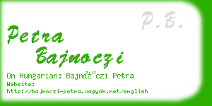 petra bajnoczi business card